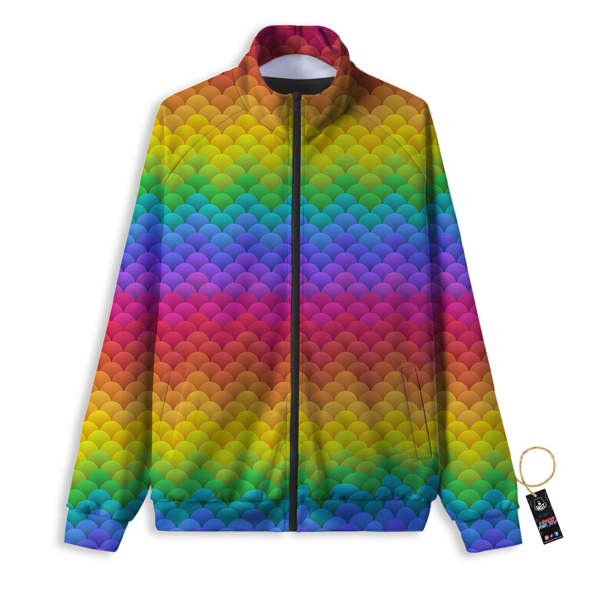 Rainbow Light Blobs Print Pattern Track Jacket-grizzshop