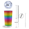 Rainbow Light Blobs Print Pattern Tumbler-grizzshop