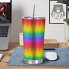 Rainbow Light Blobs Print Pattern Tumbler-grizzshop