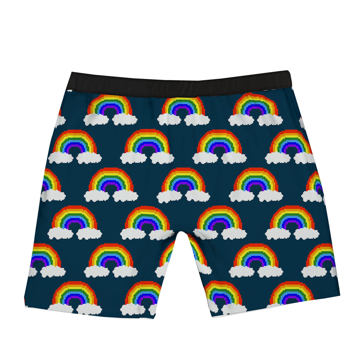 Rainbow Pixel Print Pattern Boxer Briefs-grizzshop
