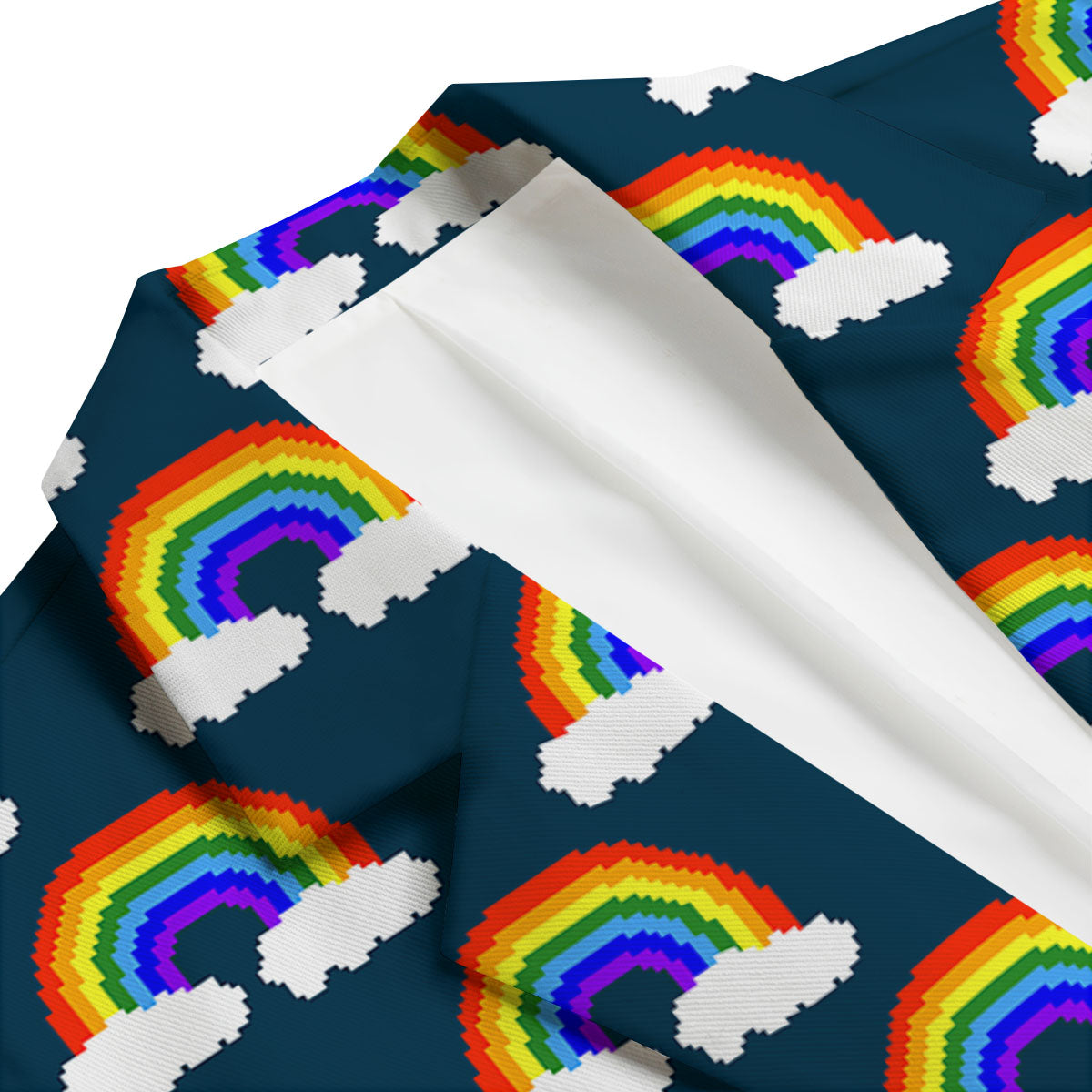 Rainbow Pixel Print Pattern Men's Blazer-grizzshop