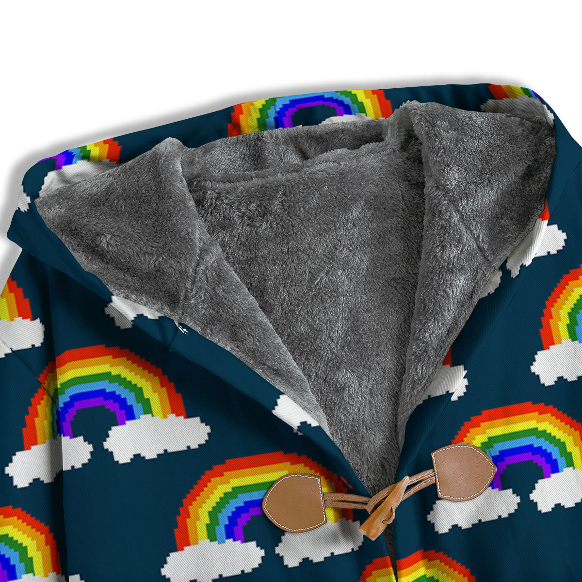 Rainbow Pixel Print Pattern Men's Windbreaker Jacket-grizzshop