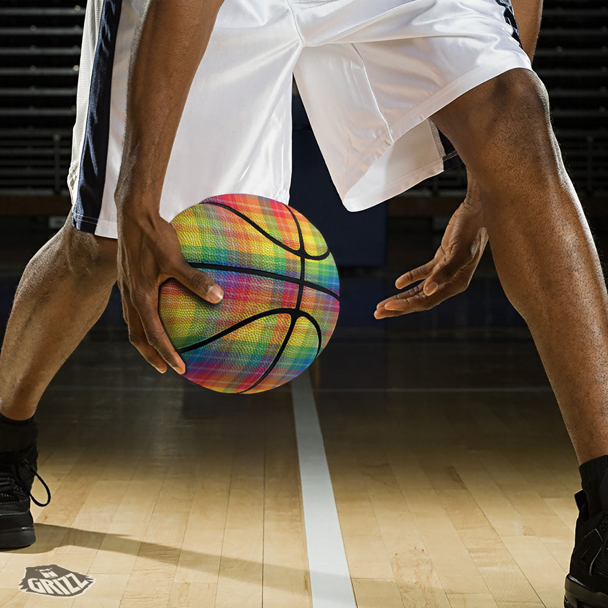Rainbow Plaid LGBT Pride Print Pattern Basketball-grizzshop