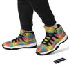 Rainbow Plaid LGBT Pride Print Pattern Black Bball Shoes-grizzshop