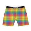 Rainbow Plaid LGBT Pride Print Pattern Boxer Briefs-grizzshop