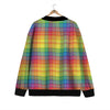 Rainbow Plaid LGBT Pride Print Pattern Cardigan-grizzshop