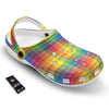 Rainbow Plaid LGBT Pride Print Pattern Clog-grizzshop