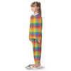 Rainbow Plaid LGBT Pride Print Pattern Kid's Pajamas-grizzshop