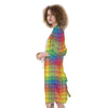 Rainbow Plaid LGBT Pride Print Pattern Kimono-grizzshop