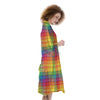 Rainbow Plaid LGBT Pride Print Pattern Kimono-grizzshop