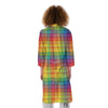 Rainbow Plaid LGBT Pride Print Pattern Kimono-grizzshop