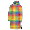 Rainbow Plaid LGBT Pride Print Pattern Long Down Jacket-grizzshop