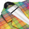 Rainbow Plaid LGBT Pride Print Pattern Men's Sport Coat-grizzshop