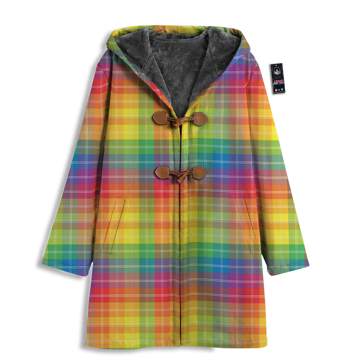 Rainbow Plaid LGBT Pride Print Pattern Men's Windbreaker Jacket-grizzshop