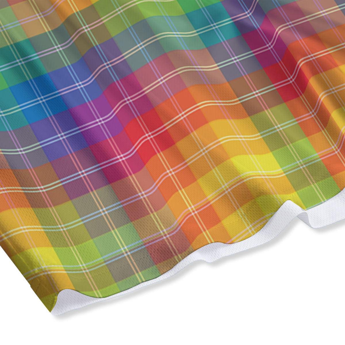 Rainbow Plaid LGBT Pride Print Pattern Mesh Shorts