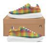 Rainbow Plaid LGBT Pride Print Pattern Platform Shoes-grizzshop