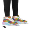 Rainbow Plaid LGBT Pride Print Pattern Running Sneakers-grizzshop