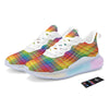 Rainbow Plaid LGBT Pride Print Pattern Running Sneakers-grizzshop