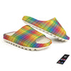 Rainbow Plaid LGBT Pride Print Pattern Sandals-grizzshop