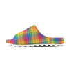 Rainbow Plaid LGBT Pride Print Pattern Sandals-grizzshop