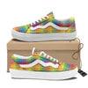 Rainbow Plaid LGBT Pride Print Pattern Skate Shoes-grizzshop