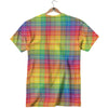 Rainbow Plaid LGBT Pride Print Pattern T-Shirt-grizzshop