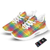 Rainbow Plaid LGBT Pride Print Pattern Tennis Shoes-grizzshop