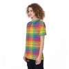 Rainbow Plaid LGBT Pride Print Pattern Women's Golf Shirts-grizzshop