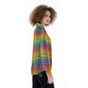 Rainbow Plaid LGBT Pride Print Pattern Women's Long Sleeve Shirts-grizzshop