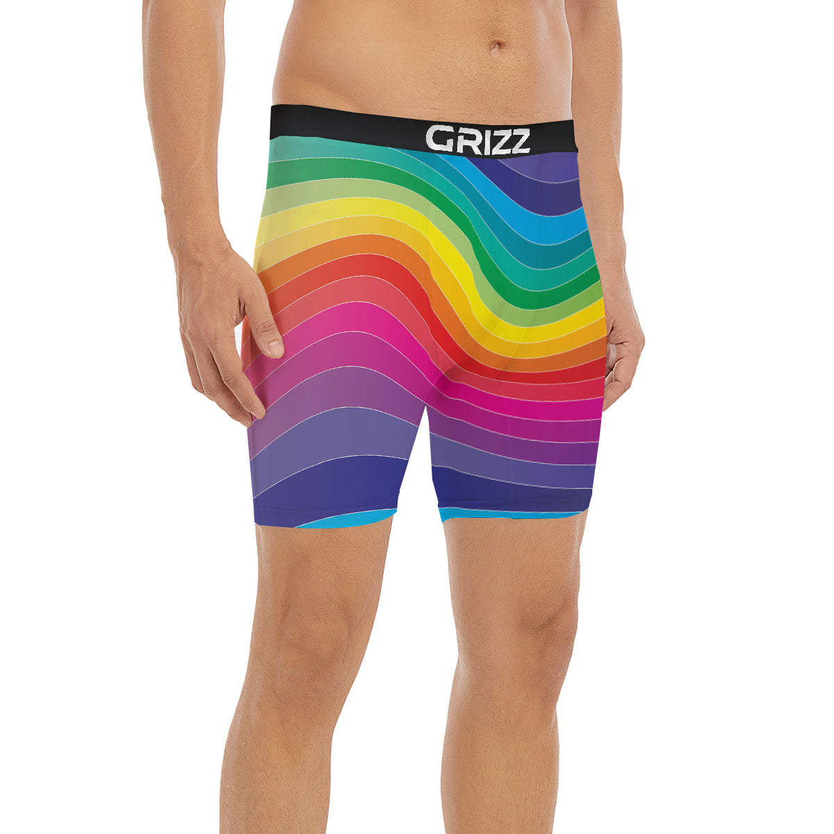 Rainbow Print Boxer Briefs-grizzshop
