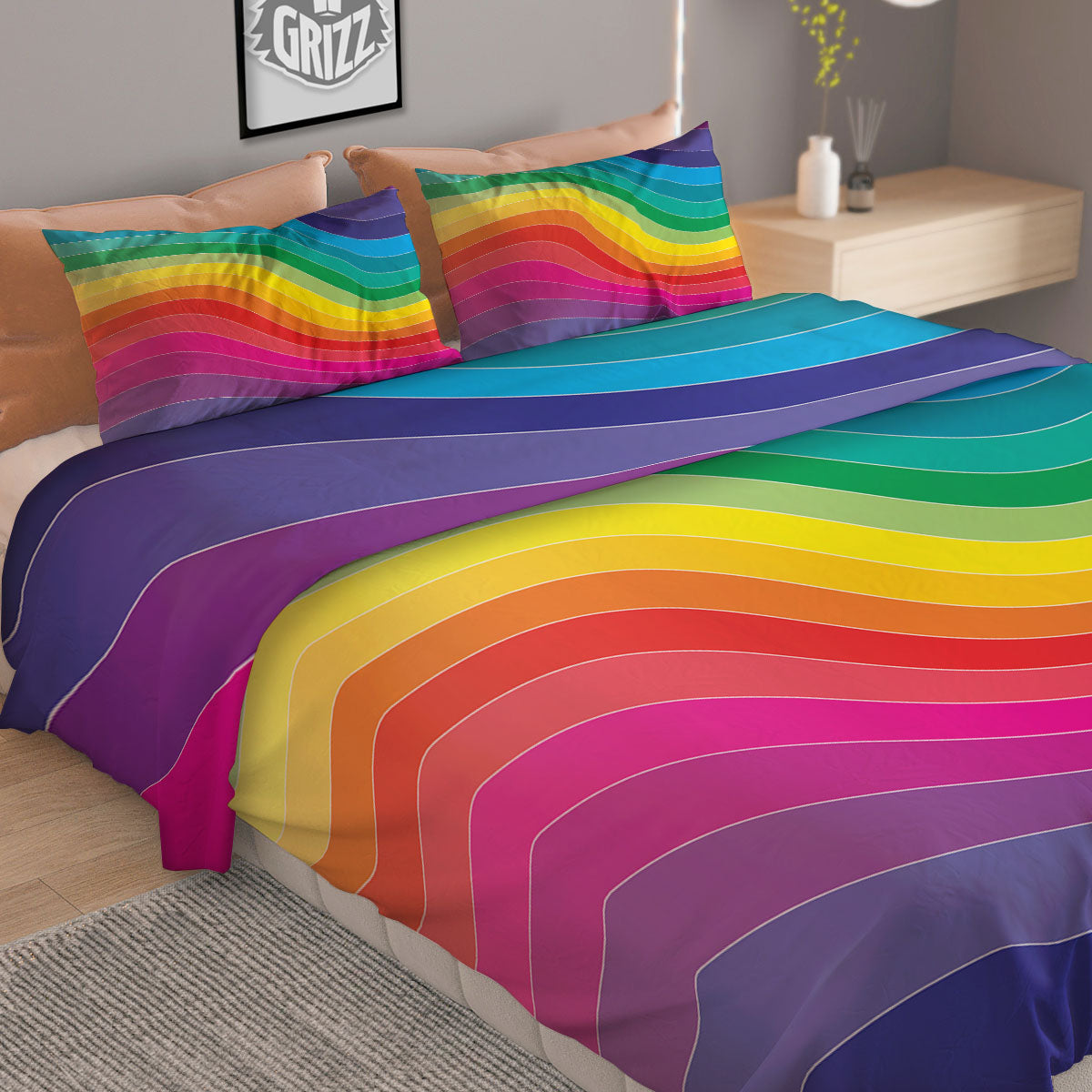 Pyramid UFO Print Duvet Cover Bedding Set