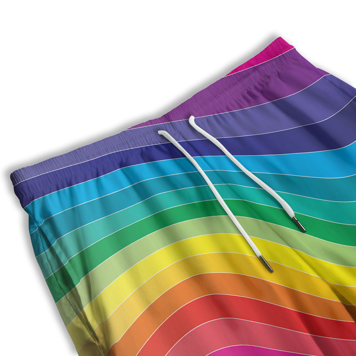 Rainbow Print Men's Athletic Shorts