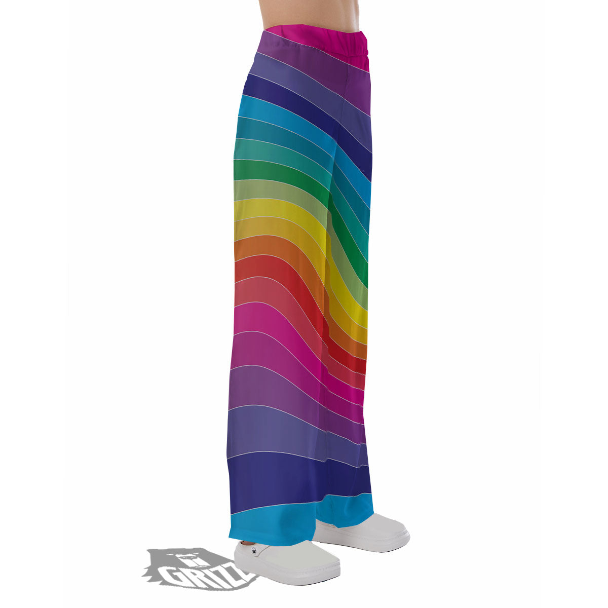 Rainbow Print Pajama Pants-grizzshop