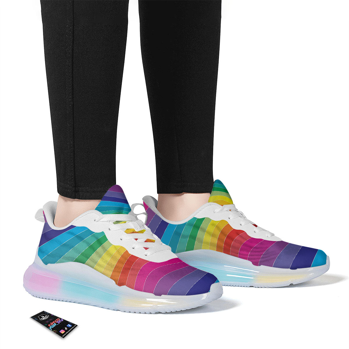 Rainbow Print Running Sneakers-grizzshop