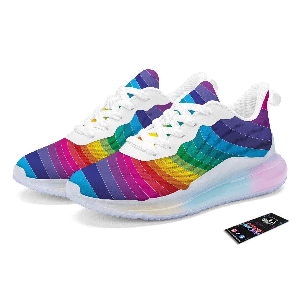 Rainbow Print Running Sneakers-grizzshop