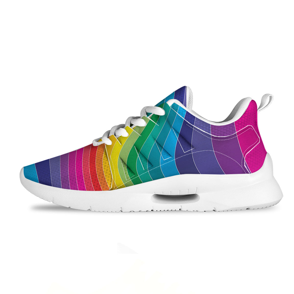 Rainbow Print Tennis Shoes-grizzshop