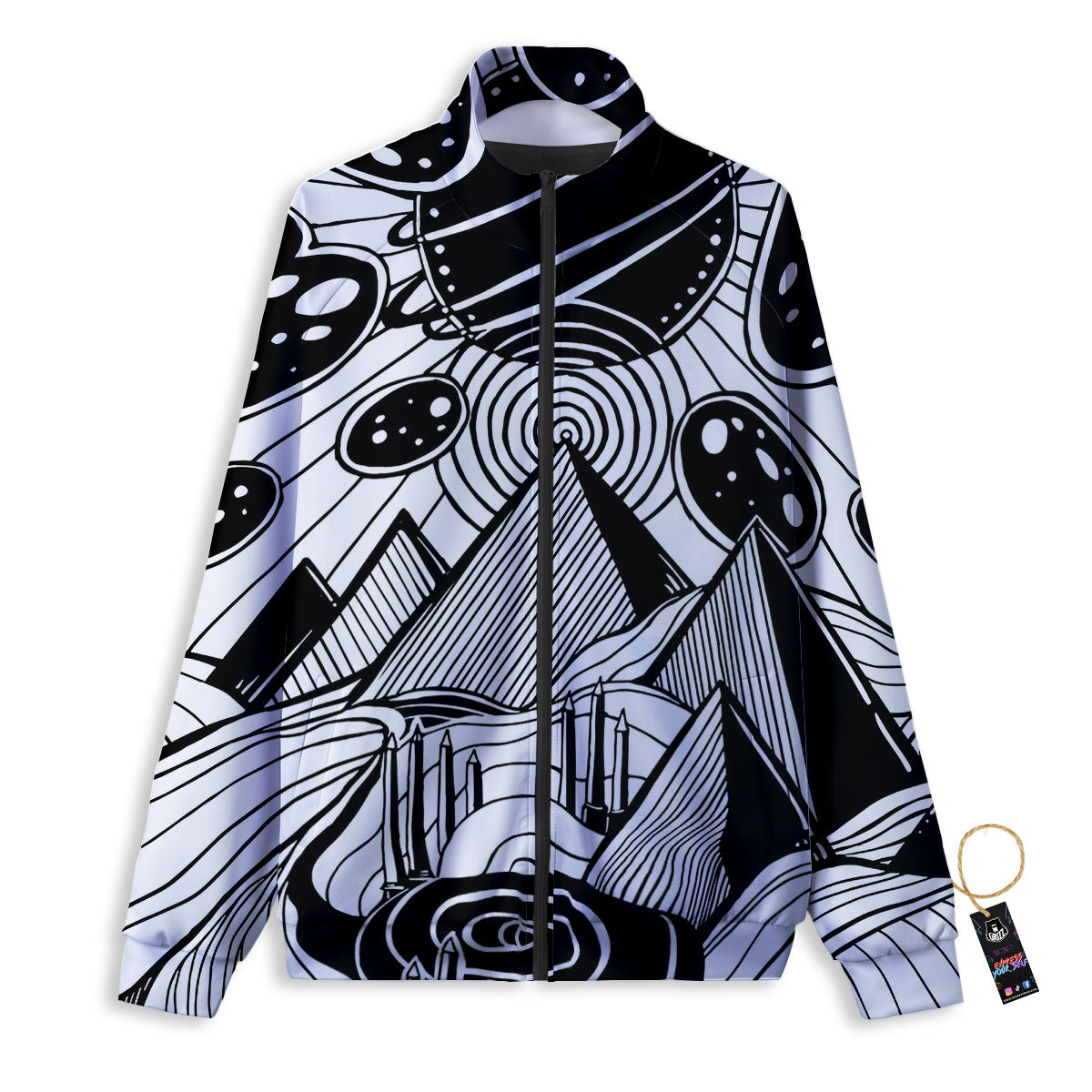 Rainbow Print Track Jacket-grizzshop