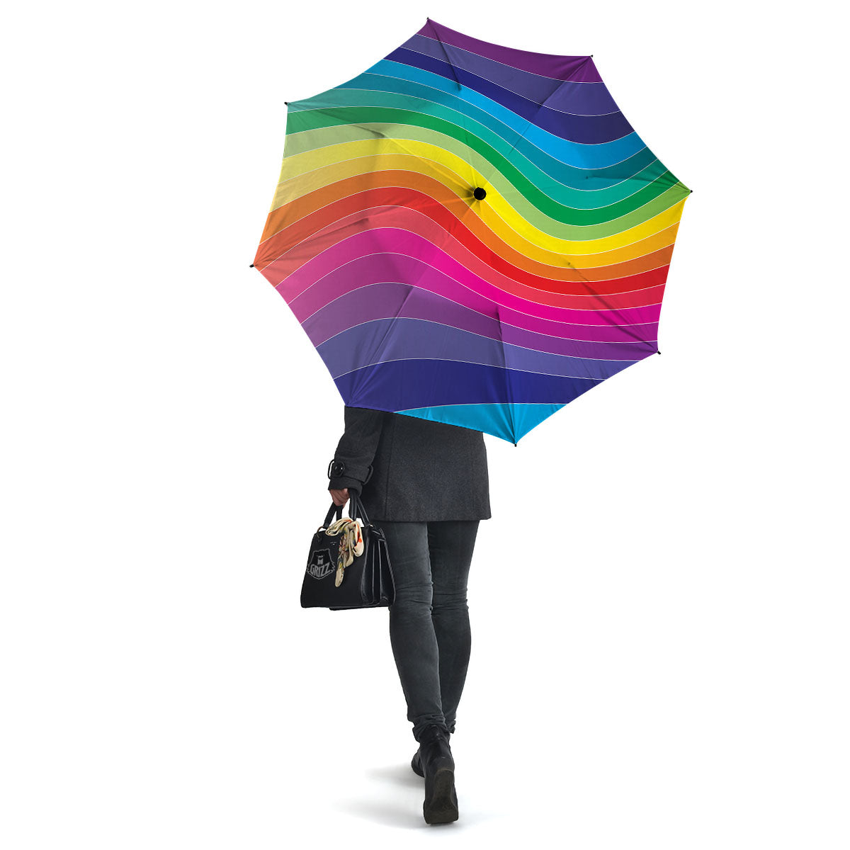 Rainbow Print Umbrella-grizzshop