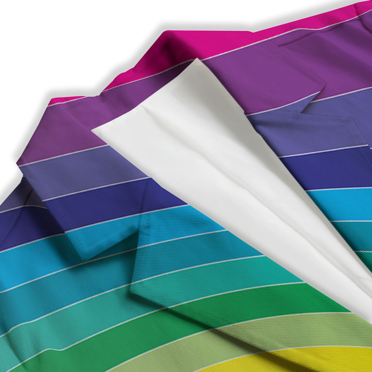 Rainbow Print Women's Blazer-grizzshop
