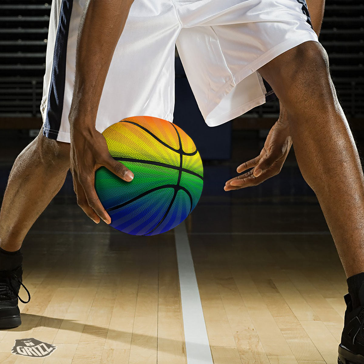 Rainbow Rays LGBT Pride Print Basketball-grizzshop