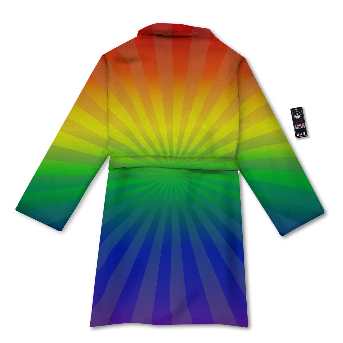 Rainbow Rays LGBT Pride Print Bathrobe-grizzshop