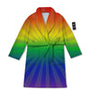 Rainbow Rays LGBT Pride Print Bathrobe-grizzshop