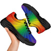 Rainbow Rays LGBT Pride Print Black Chunky Shoes-grizzshop