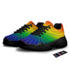 Rainbow Rays LGBT Pride Print Black Chunky Shoes-grizzshop