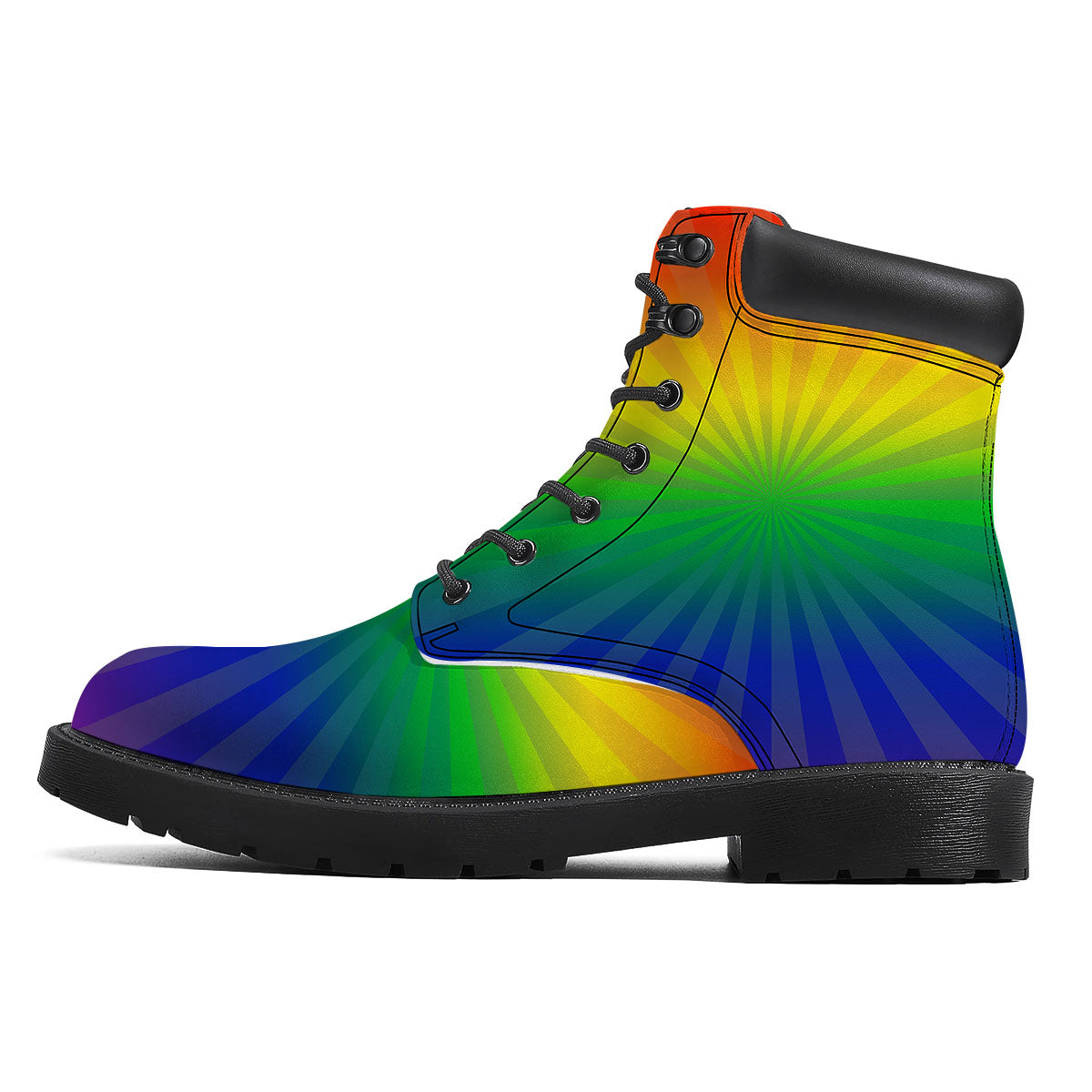 Rainbow Rays LGBT Pride Print Boots-grizzshop