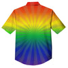 Rainbow Rays LGBT Pride Print Button Up Shirt-grizzshop