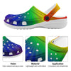 Rainbow Rays LGBT Pride Print Clog-grizzshop