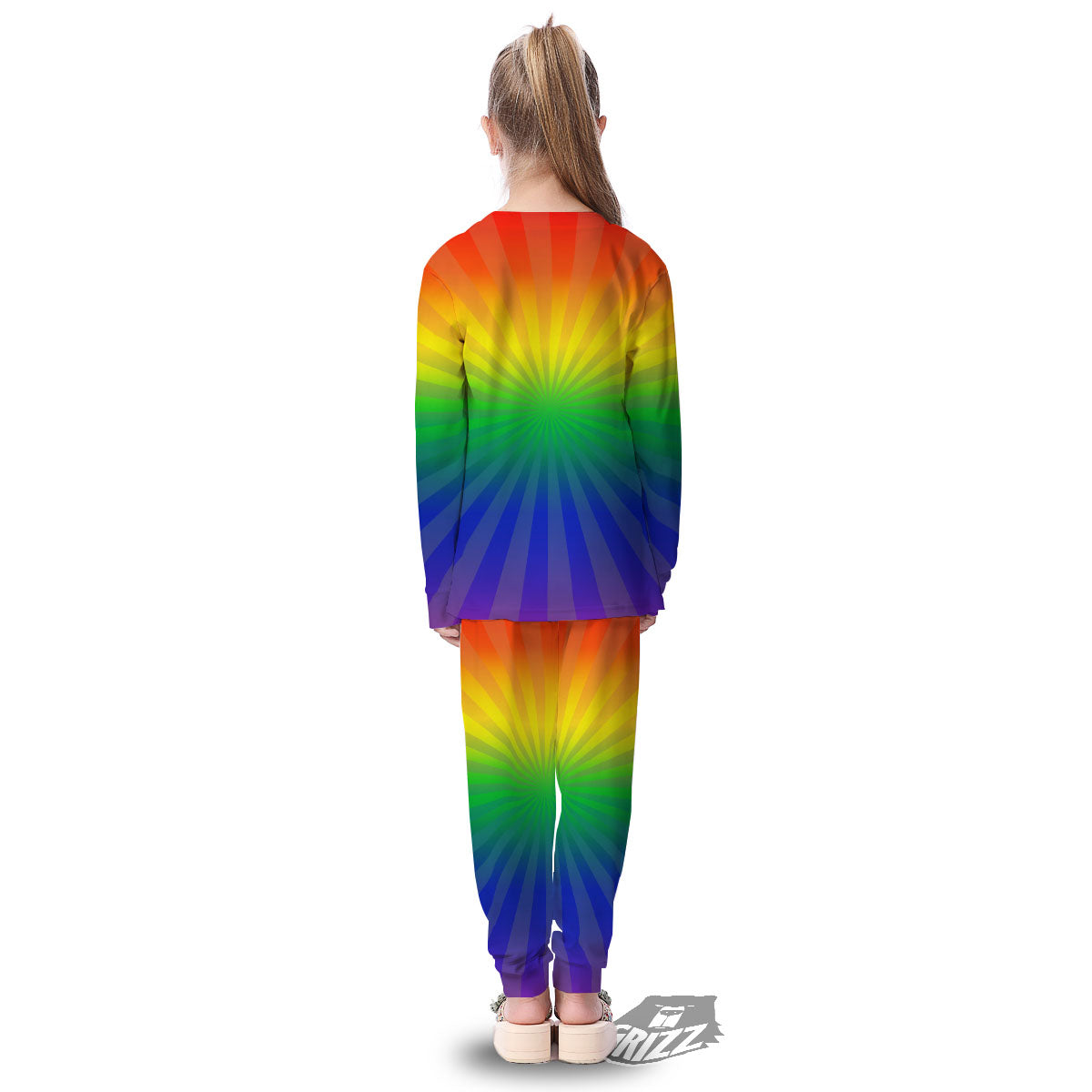 Rainbow Rays LGBT Pride Print Kid's Pajamas-grizzshop