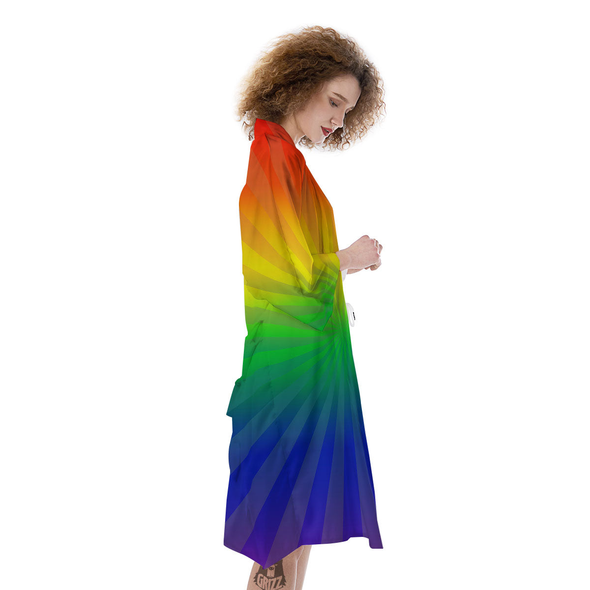 Rainbow Rays LGBT Pride Print Kimono-grizzshop