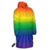 Rainbow Rays LGBT Pride Print Long Down Jacket-grizzshop